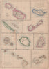 ISLANDS. Malta Madeira Bermuda Reunion Hawaii Tahiti Mauritius. WELLER 1862 map