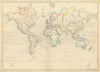 'The World on Mercators Projection'. Shows Mountains of Kong. WELLER 1863 map