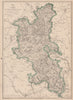 BUCKINGHAMSHIRE. Antique county map. Railways canals. BR DAVIES 1863 old