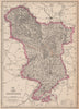 DERBYSHIRE. Peak District Railways turnpike roads exclaves. DOWER 1863 old map