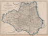 DURHAM. Sunderland Hartlepool. Antique county map. Railways. DOWER 1863