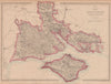 HAMPSHIRE SOUTH Isle of Wight New Forest Southampton Portsmouth WELLER 1863 map