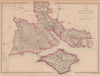 HAMPSHIRE SOUTH Isle of Wight New Forest Southampton Portsmouth WELLER 1863 map