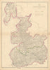 LANCASHIRE. Large antique county map. Railways. WELLER. Dispatch atlas 1863