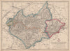 EAST MIDLANDS. Leicestershire & Rutlandshire. Railways Enclaves. DOWER 1863 map