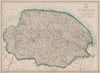 NORFOLK. County. Shows extensive proposed Wash land reclamation. DOWER 1863 map