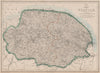 NORFOLK. County. Shows extensive proposed Wash land reclamation. DOWER 1863 map