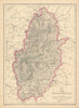 NOTTINGHAMSHIRE. Antique county map. Railways Dukeries. DOWER 1863 old