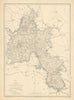 OXFORDSHIRE Antique county map. Railways Cotswolds Chilterns.BR DAVIES 1863