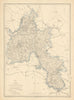 OXFORDSHIRE Antique county map. Railways Cotswolds Chilterns.BR DAVIES 1863