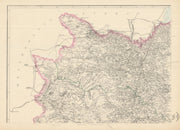 YORKSHIRE NORTH WEST. Harrogate Richmond Thirsk Middlesbrough. WELLER 1863 map