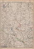 GREAT NORTHERN RAILWAY 1. London to Grantham & Nottingham. WELLER 1863 old map