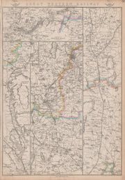 GREAT WESTERN RAILWAY 2. Didcot to Bath, Bristol & Cheltenham. WELLER 1863 map