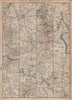 GREAT WESTERN RAILWAY 4. Oxford to Warwick Birmingham & Chester.WELLER 1863 map