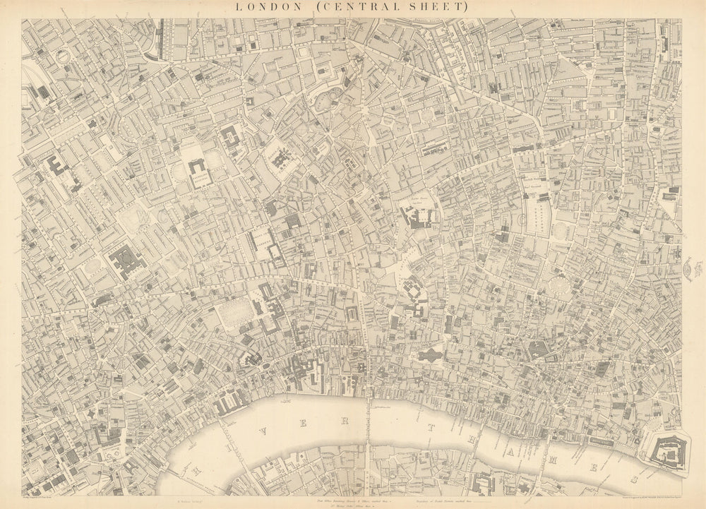 CASSELLS LONDON Central. Bloomsbury Covent Garden City Holborn. WELLER 1863 map