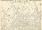 'CASSELLS LONDON N. Holloway Camden islington Highbury Hoxton. WELLER 1863 map