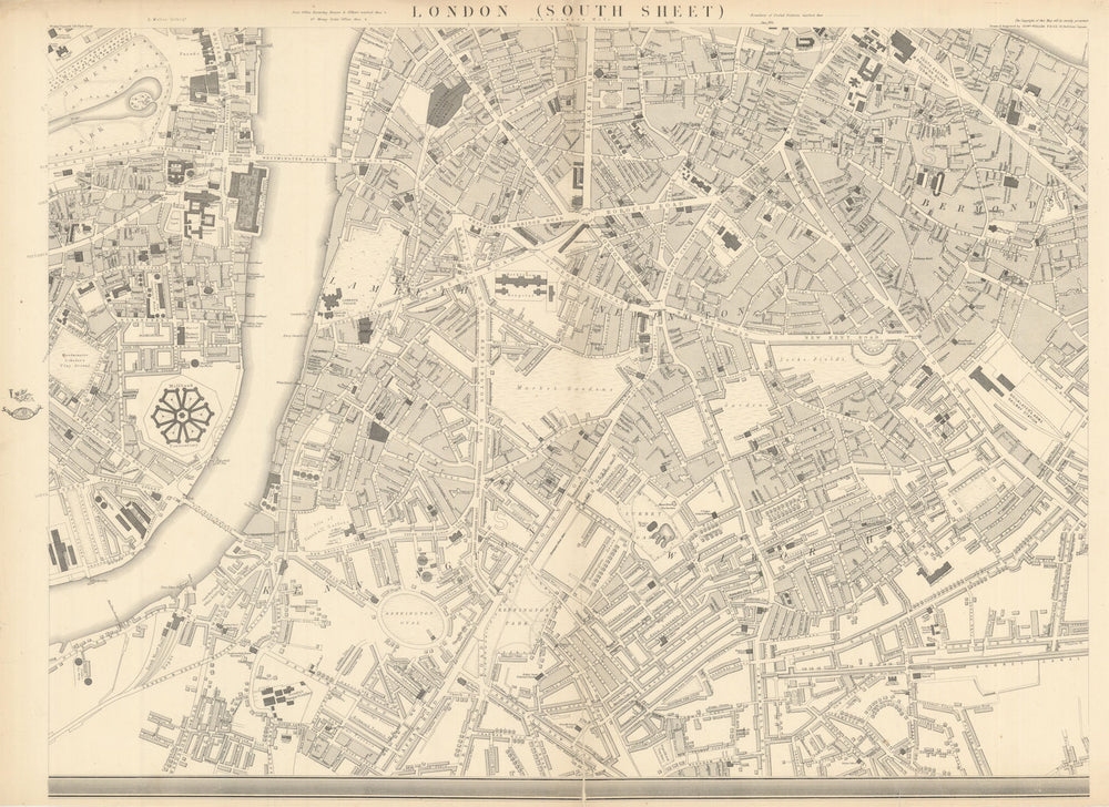 'CASSELLS LONDON S. Southwark Bermondsey Lambeth Westminster. WELLER 1863 map