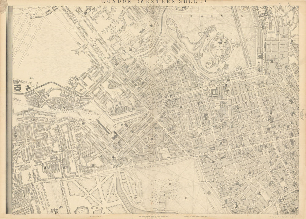 'CASSELLS LONDON W. Marylebone Bayswater Mayfair Fitzrovia. WELLER 1863 map