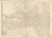'CASSELLS LONDON W. Marylebone Bayswater Mayfair Fitzrovia. WELLER 1863 map