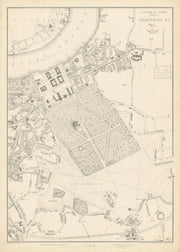 GREENWICH, BLACKHEATH & LEWISHAM. London suburbs.Dispatch Atlas.WELLER 1863 map