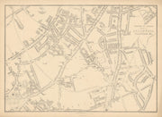 SOUTH LONDON. Stockwell Clapham North/Common Brixton Battersea. WELLER 1863 map
