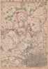 NORTH/WEST LONDON. Hampstead Harrow Ealing Tottenham Barnet. WELLER 1863 map