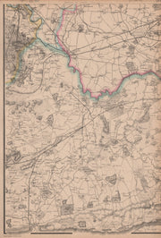 N SURREY/THAMES VALLEY. Windsor Chertsey Weybridge Guildford. WELLER 1863 map