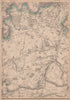SW LONDON/NE SURREY. Richmond Dorking Reigate Croydon Clapham. WELLER 1863 map