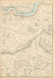 N KENT. Maidstone Rochester Chatham Gravesend Tilbury Thurrock. WELLER 1863 map