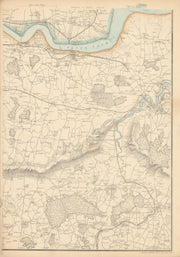 N KENT. Maidstone Rochester Chatham Gravesend Tilbury Thurrock. WELLER 1863 map