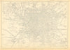 MANCHESTER & SALFORD. Large town/city plan by BR DAVIES.Dispatch Atlas 1863 map