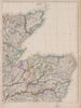 SCOTLAND NORTH EAST. Grampian Highlands Aberdeenshire. Railways.WELLER 1863 map