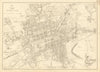 EDINBURGH. Large town/city plan by BR DAVIES for the Dispatch Atlas 1863 map
