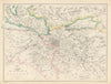 GLASGOW & ENVIRONS. Paisley Dumbarton Airdrie. Scotland. WELLER 1863 old map