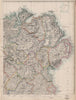 IRELAND NORTH EAST. Ulster. Railways. EDWARD WELLER. Dispatch atlas 1863 map
