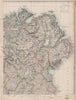 IRELAND NORTH EAST. Ulster. Railways. EDWARD WELLER. Dispatch atlas 1863 map