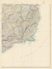 IRELAND SOUTH EAST. Wexford Waterford Kilkenny Wicklow Kildare. WELLER 1863 map