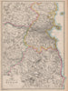 DUBLIN ENVIRONS. Wicklow Mountains. Railways. Ireland. WELLER.Dispatch 1863 map