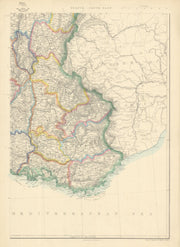 FRANCE SOUTH EAST before annexation of Savoie & Comte de Nice. JW LOWRY 1863 map
