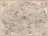 ENVIRONS OF PARIS. Large antique map 88x64 cm. DOWER. Dispatch atlas 1863