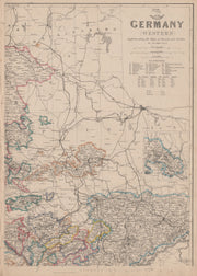 GERMANY NORTH EAST. Saxony Weimar Altenburg Anhalt. JW LOWRY. Dispatch 1863 map