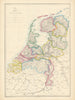 'Holland'. Netherlands in provinces. JW LOWRY for the Dispatch atlas 1863 map