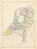 'Holland'. Netherlands in provinces. JW LOWRY for the Dispatch atlas 1863 map