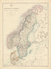 'Scandinavian Kingdoms. Norway, Sweden & Denmark'. Railways. JW LOWRY 1863 map