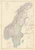 SCANDINAVIA.Shows early railways inc Oslo-Eidsvoll.Norway Sweden.LOWRY 1863 map