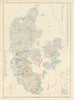 'Denmark including Schleswig & Holstein' JW LOWRY. Dispatch atlas 1863 old map
