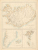 ICELAND GREENLAND FAROE ISLANDS. Färöer. Danish settlements. WELLER 1863 map