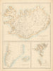 ICELAND GREENLAND FAROE ISLANDS. Färöer. Danish settlements. WELLER 1863 map