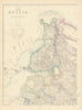 FINLAND/BALTICS. Esthonia Livonia Courland Latvia. St Petersburg.LOWRY 1863 map