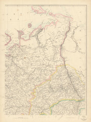 RUSSIA IN EUROPE NE. Perm. Great Russia. JW LOWRY. Dispatch atlas 1863 old map